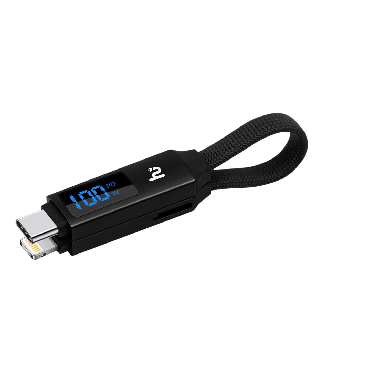 15cm PD 3.0 100W Magnetic Lock 2合1 USB-C + Lightning 充電線