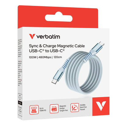 100W USB-C 至 USB-C 磁吸充電傳輸線 (SCC2-CCM100)