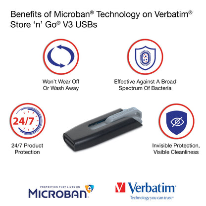 Store'n'Go V3 USB 3.2 Gen 1 隨身碟 (加入MicroBan專利抗菌技術)