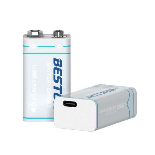 1.5V 9V電池 USB-C 充電池 3700mWh USB充電 鋰電池 1粒 9VC-10CV