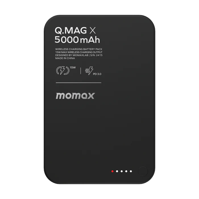 Momax - Q.Mag X 5000mAh 超薄磁吸流動電源 - 第二代 (CCC 認證)