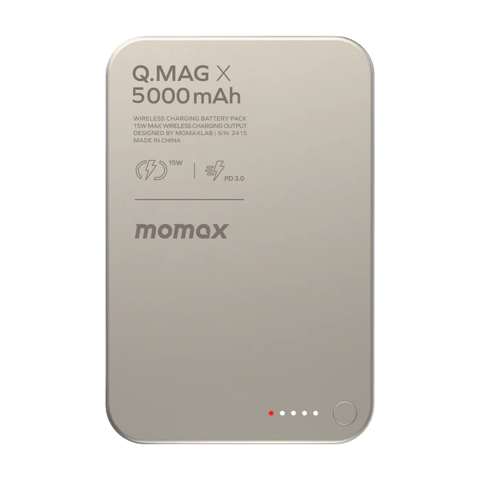 Momax - Q.Mag X 5000mAh 超薄磁吸流動電源 - 第二代 (CCC 認證)