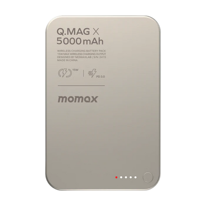 Momax - Q.Mag X 5000mAh 超薄磁吸流動電源 - 第二代 (CCC 認證)