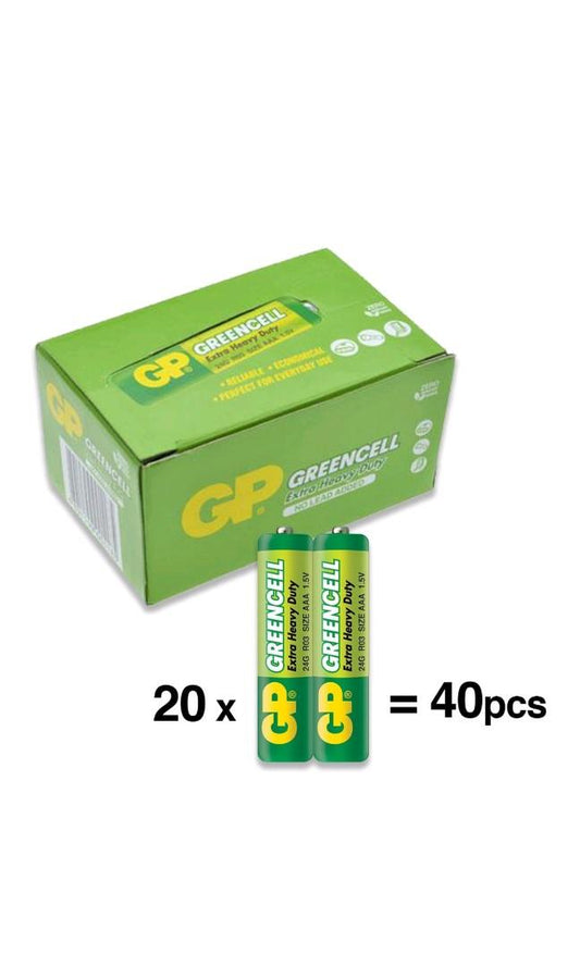 Greencell 重量級炭性 電池 AAA 一次性電池 40粒 盒裝