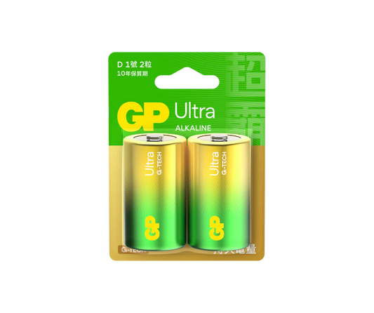 Ultra 特強鹼性電池 D 2粒裝 (咭裝)