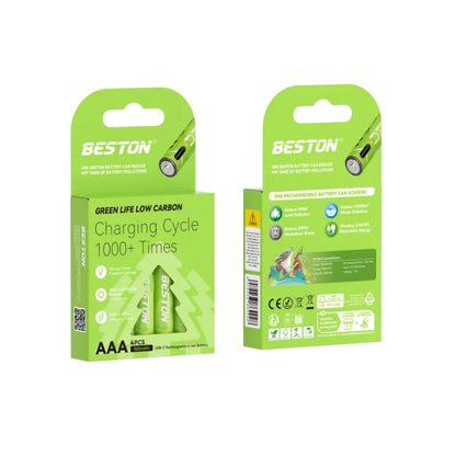 AAA 1.5V USB-C充電池 4粒裝 900mWh